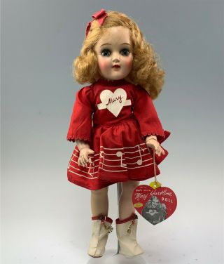 Perfect 1950s Ideal P - 91 Mary Hartline Hard Plastic Doll W/ Sleep Eyes W/ Tag
