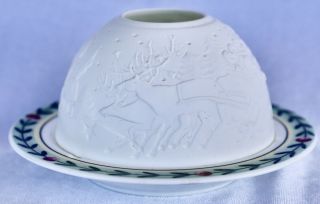 Lithophane Candle Votive French Garden Christmas By Villeroy & Boch