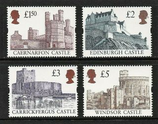 Gb Stamps 1997 High Value Castles Sg1993 - 1996 - U/m
