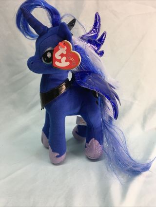Ty Sparkle Princess Luna Unicorn Pegasus W/ Tags My Little Pony 8.  5 " Plush (b2)