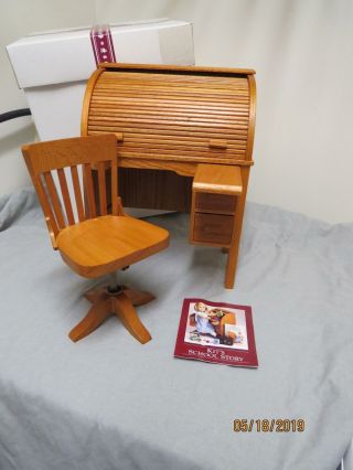 Pleasant Company American Girl Kit Kittredge Roll Top Desk & Swivel Chair