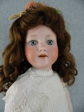 26 " Antique Bisque Head Composition German Armand Marseille Dolly Face Doll Drgm