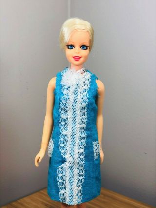 Vintage Barbie Blonde TWIGGY Doll 1185 Twist N Turn TNT Francie Ice Blue 1274 3