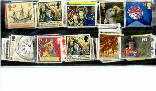 Gb 100 X 24p Face Value Stamps For Postage @ 80