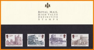 1997 Gb High Value Castles Royal Mail Stamps Presentation Pack No.  40