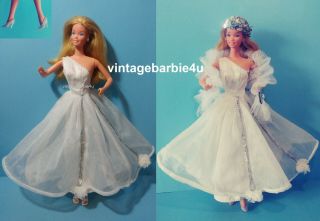 Vintage Superstar Barbie Doll 9720 In Spotlight On Romantic White Gown 9836