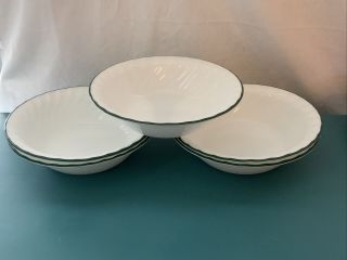 Corelle By Corning Callaway Set Of 5 Soup/cereal Bowls 7 - 1/4 " White W/ Green Ivy