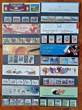 Royal Mail Presentation Packs Stamps X 10 Job Lot Bundle 1993 - 1994