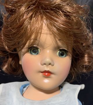 Hard Plastic Mary Hoyer 14” Strung Vintage 1940s - 50’s Doll