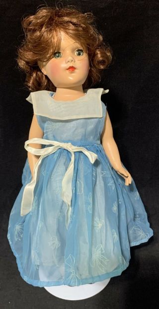 Hard Plastic Mary Hoyer 14” Strung Vintage 1940s - 50’s Doll 2