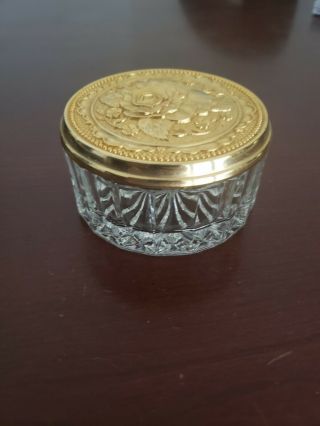 Glass Dish With Gold Mirrored Lid Kig Indonesia