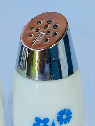 Vintage Cornflower Blue Westinghouse Gemco Salt & Pepper Shakers 3