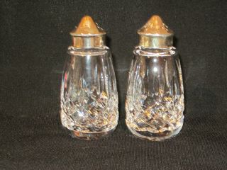 Vtg Waterford Crystal Ireland Lismore Salt & Pepper Shakers