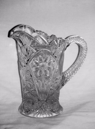 474 Four Seventy Four Cosmos Water Pitcher Imperial Glass Eapg Circa 1906