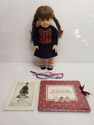 American Girl Pleasant Company Molly Doll With Book & Accessories