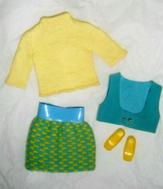 Vintage 1970s Francie Doll Sears Exclusive Pretty Power Outfit In Near Cond