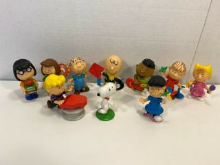 Peanuts Charlie Brown Figures Set Of 10 Cake Toppers Snoopy Lucy Linus Franklin