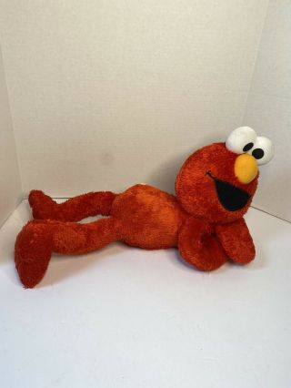 Large Elmo Plush Laying Down Stuffed Animal Toy 24 " Fisher Price 2007 Sesame St.