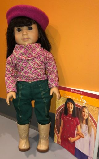 American Girl Doll Ivy Ling Retired With Book And Meet Outfit