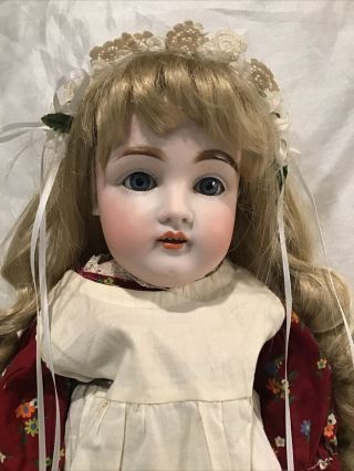 Antique Kestner Doll Dep 10 154 Made In Germany 20” Leather Body