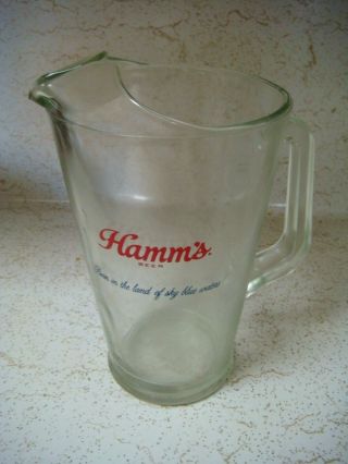 Hamm’s Beer Pressed Glass Pitcher