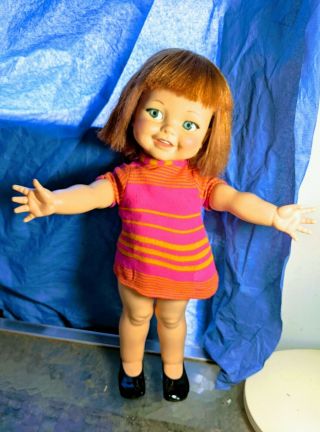 Vintage Ideal Giggles 18 " Doll,  Wearing Outfits,  Giggles Very Good