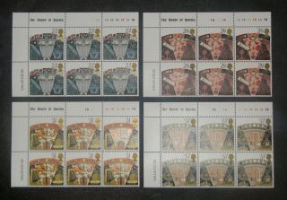 Gb 1990 Astronomy Set Of 4 In Plate Blocks Of 6 Sg1522 - 1525 Mnh (s - 10)