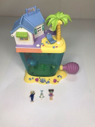 Polly Pocket Vintage Dolphin Island 100 Complete Yellow Variation