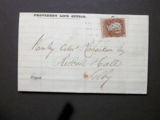 Gb Yorkshire 1846 Qv 1d Red Wrapper 