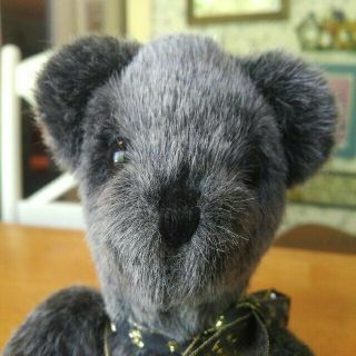 Vintage 1990s Dark Gray Plush Caterbury Bears Teddy Bear England Uk 10in Euc