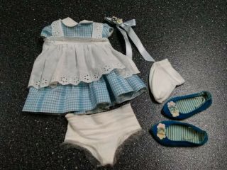 Vintage Chatty Cathy Gingham Party Dress Complete Outfit,  Pre - Owned
