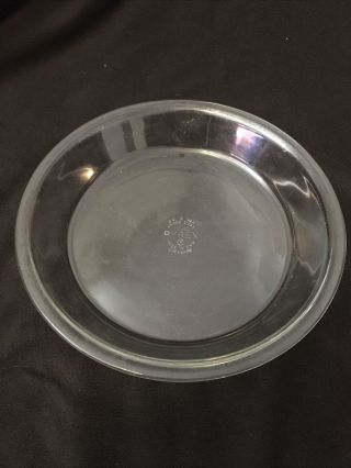 Pyrex 210 Pie Plate 10 Inch Clear Glass Flat Rim