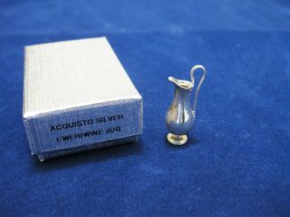 Dollhouse Miniature Pete Acquisto Silver Ewer Wine Jug