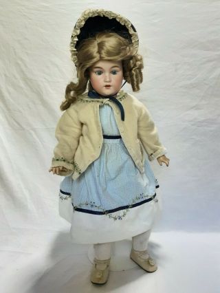 Antique Gb George Borgfeldt Germany Doll With Clothes 65cm Tall Bisque Head