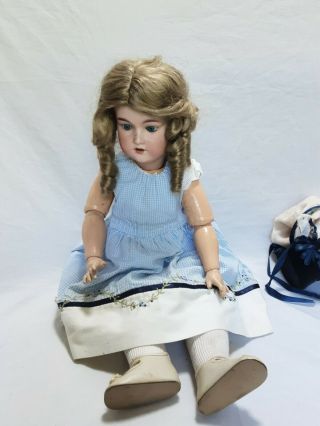 Antique GB GEORGE BORGFELDT Germany Doll with clothes 65cm tall Bisque head 2
