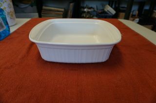 Corning Ware French White 2 Qt Casserole Square 8x8x2 Baking Dish
