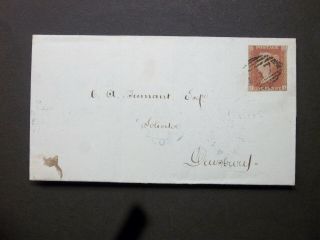 Gb Yorkshire 1850 Qv 1d Red Wrapper 