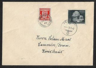 Channel Islands German Occupation Mixed Cover 1942