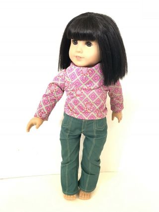 American Girl - Ivy Ling 18 " Doll W/ Outfit - Retired