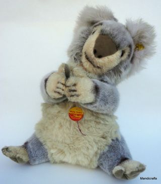 Steiff Molly Koala Bear Woven Fur Plush 40cm 16in ID Button Tags 1970s Austria 2