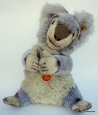 Steiff Molly Koala Bear Woven Fur Plush 40cm 16in ID Button Tags 1970s Austria 3