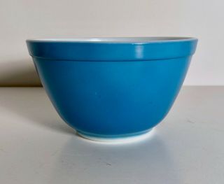 Vintage Pyrex Mixing Bowl - Blue 5 - 1/2 Inch 401 Primary Colors Series 1 - 1/2 Pt