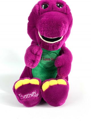 Vintage 10” Barney Dinosaur I Love You Singing Musical Plush Stuffed Toy
