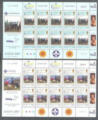 Isle Of Man Scouting - Europa Sheets 2007 Mnh - Cept Boy Scouts