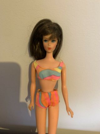 Vintage Mattel Mod Era Tnt Barbie Doll Brunette 1960’s