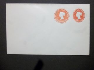 Postal Stationery Sto 1893 Qv 1/2d,  4d Vermilion Compound Envelope H&b Esc108