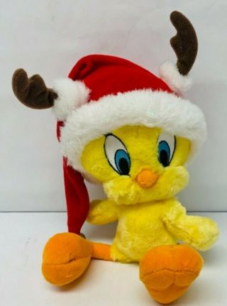Tweety Bird Christmas Plush Santa 