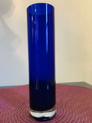 Vintage Colony Cobalt Blue Bud Vase 7 1/2 Inches Tall