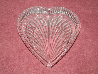 Heavy Crystal Glass Heart Shape Dish Plate