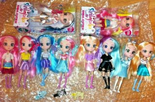 Rare Shibajuku Girls Shiba Cuties Anime Dolls Bundle (smaller Than Barbie At 6 ")